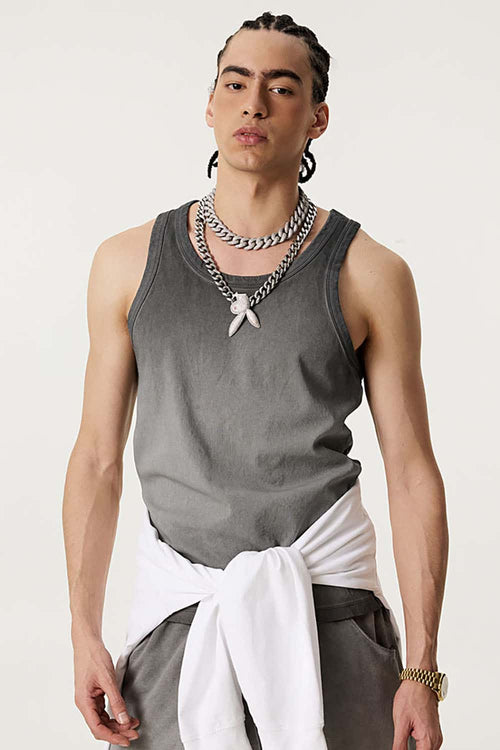 Heavyweight Washed Tank - Dark Gray