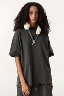 Distressed Heavyweight Street Tee - Dark Gray