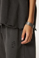 Distressed Heavyweight Street Tee - Dark Gray