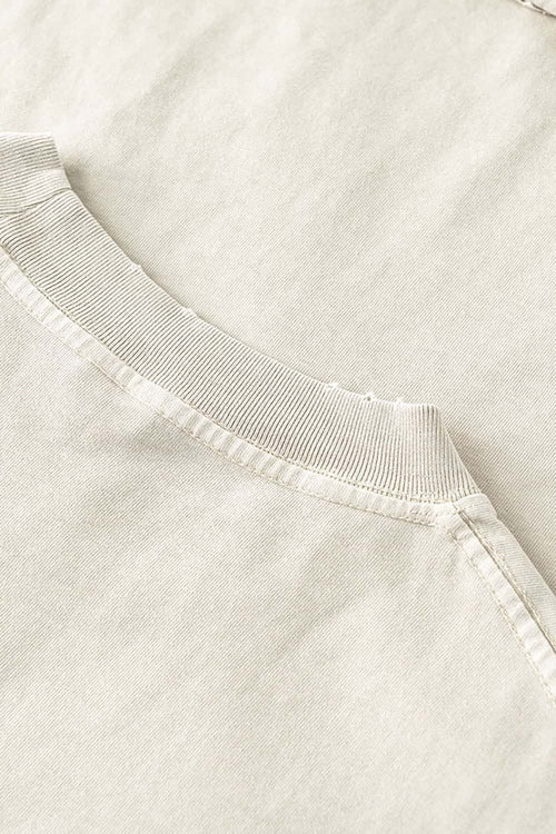 Distressed Heavyweight Street Tee - Slate Rice