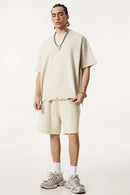 Distressed Heavyweight Street Tee - Slate Rice