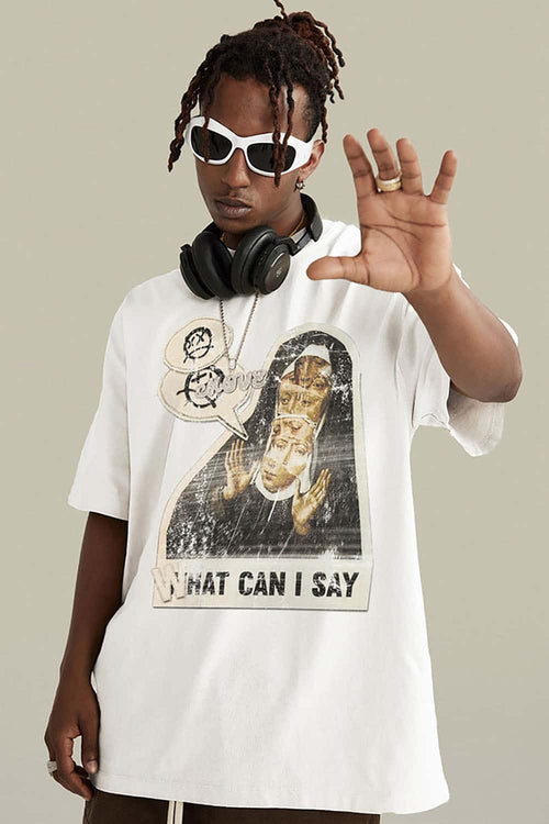 Heavyweight Graphic Vintage Tee - White