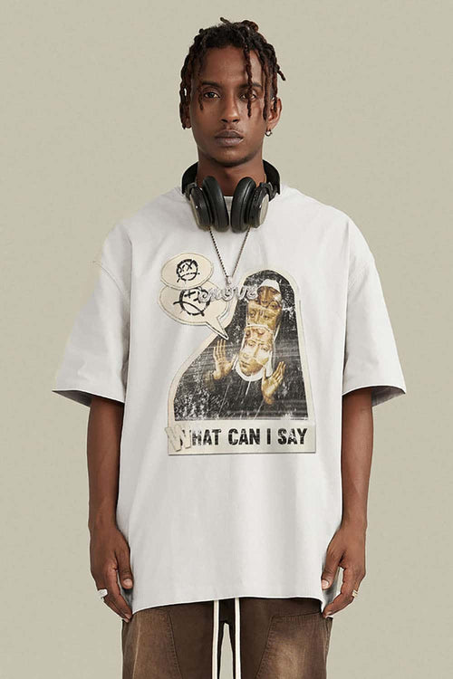 Heavyweight Graphic Vintage Tee - White