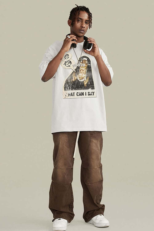 Heavyweight Graphic Vintage Tee - White