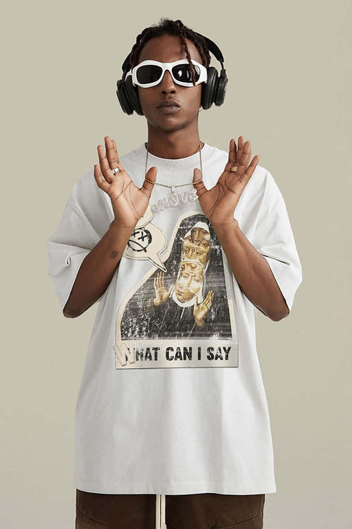 Heavyweight Graphic Vintage Tee - White
