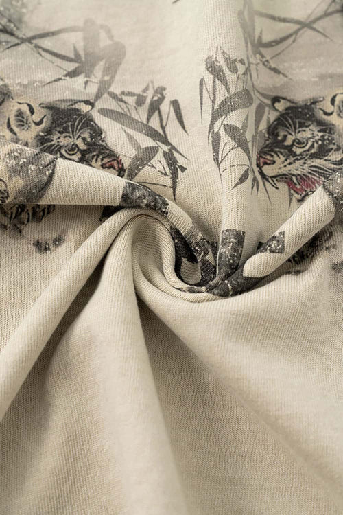 Abstract Graphic Short-Sleeve Tee - Gray Apricot