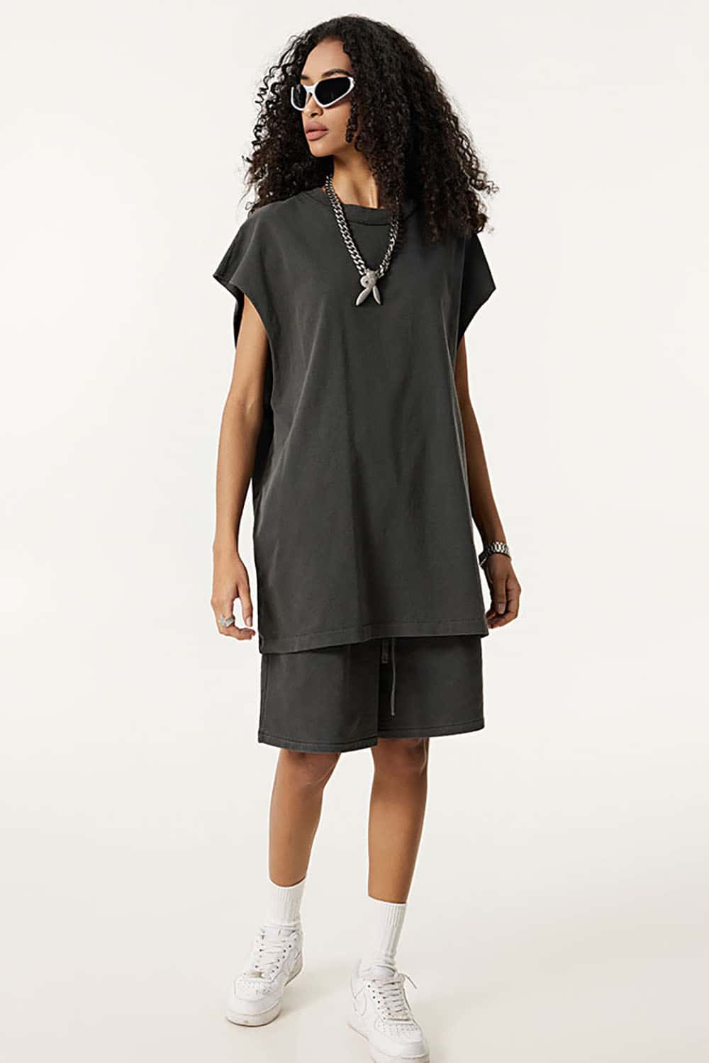 Loose-Fit Athletic Sleeveless Tank Top