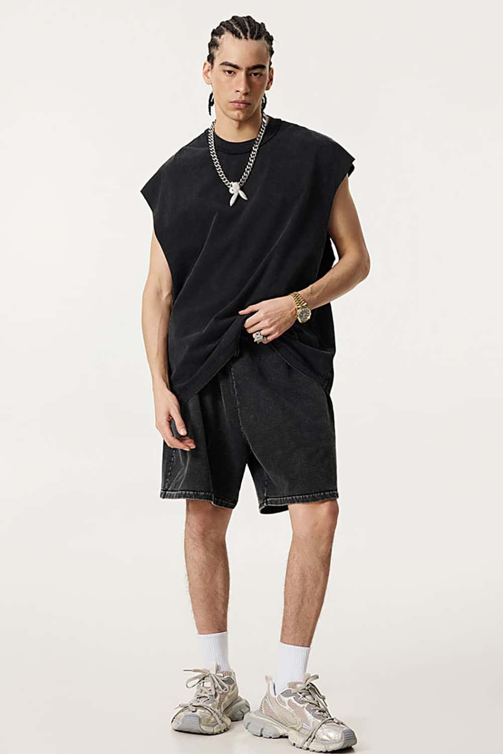 Loose-Fit Athletic Sleeveless Tank Top