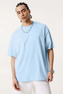 Premium Heavyweight Drop-Shoulder Essential Tee - Baby Blue