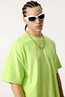 Premium Heavyweight Drop-Shoulder Essential Tee - Fluorescent Green