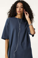 Premium Heavyweight Drop-Shoulder Essential Tee - Haze Blue