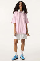 Premium Heavyweight Drop-Shoulder Essential Tee - Pink