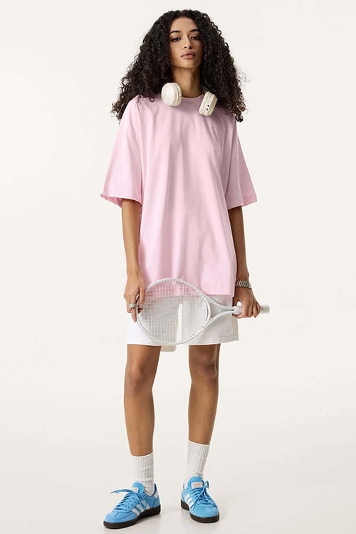 Premium Heavyweight Drop-Shoulder Essential Tee - Pink