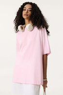 Premium Heavyweight Drop-Shoulder Essential Tee - Pink