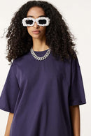 Premium Heavyweight Drop-Shoulder Essential Tee - Purple