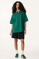 Premium Heavyweight Drop-Shoulder Essential Tee - Teal