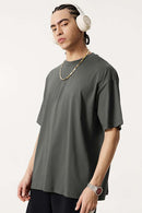 Premium Heavyweight Drop-Shoulder Essential Tee - Vitex Ash