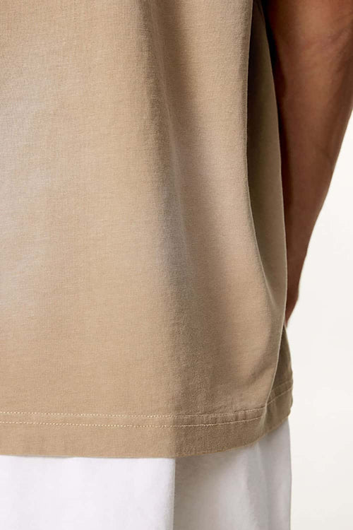 Spray-Washed Distressed Pocket Tee - Khaki