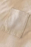 Spray-Washed Distressed Pocket Tee - Khaki