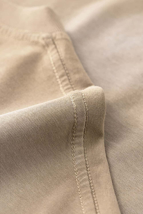 Spray-Washed Distressed Pocket Tee - Khaki