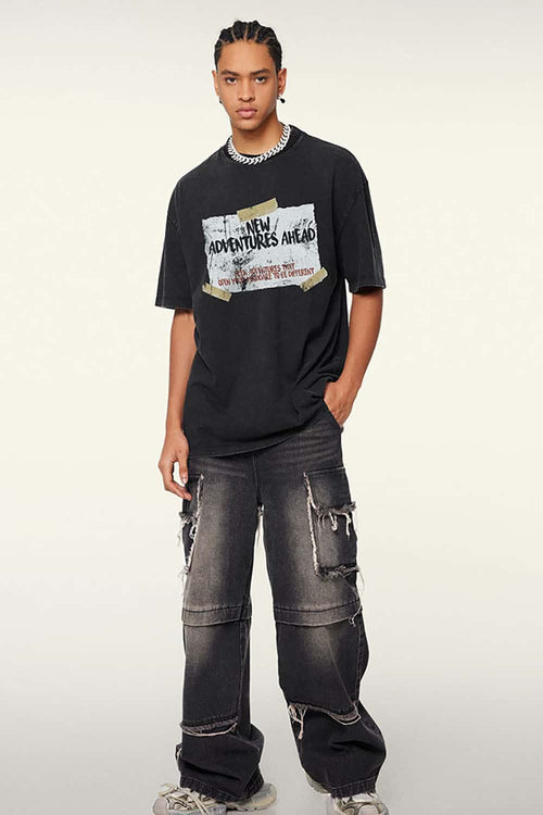 White Ink Heavyweight Street Tee - Fried Snowflakes