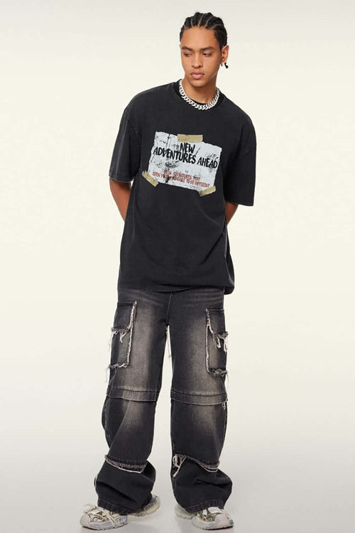 White Ink Heavyweight Street Tee - Fried Snowflakes