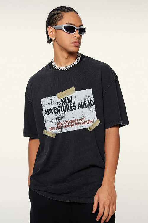White Ink Heavyweight Street Tee - Fried Snowflakes