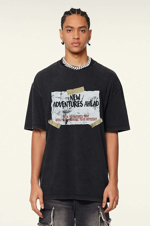 White Ink Heavyweight Street Tee - Fried Snowflakes