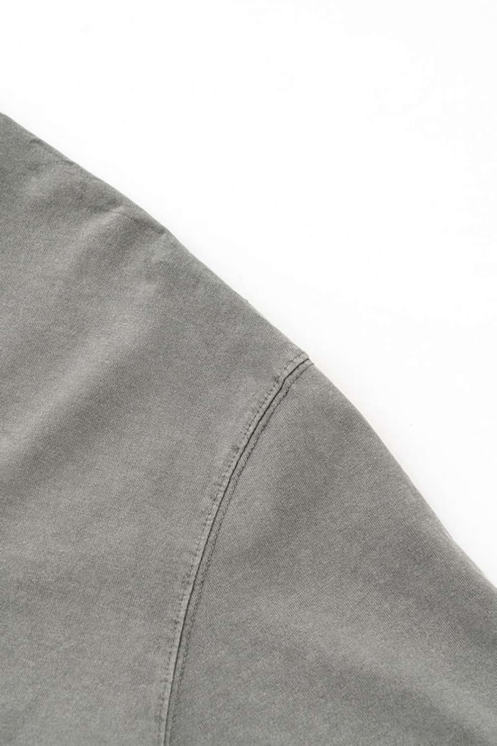 White Ink Heavyweight Street Tee - Medium Gray