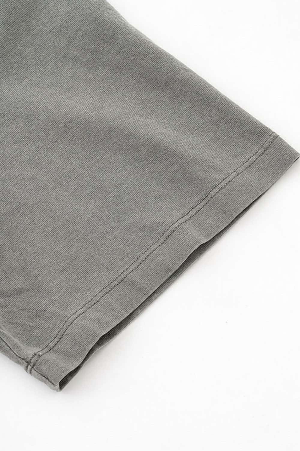 White Ink Heavyweight Street Tee - Medium Gray
