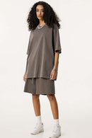 Reverse Seam Washed Tee - Coffee