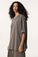Reverse Seam Washed Tee - Coffee