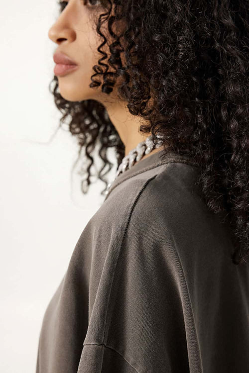 Reverse Seam Washed Tee - Coffee