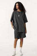 Reverse Seam Washed Tee - Dark Gray