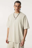 Reverse Seam Washed Tee - Gray Apricot