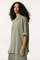 Reverse Seam Washed Tee - Grayish Green
