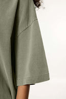 Reverse Seam Washed Tee - Grayish Green
