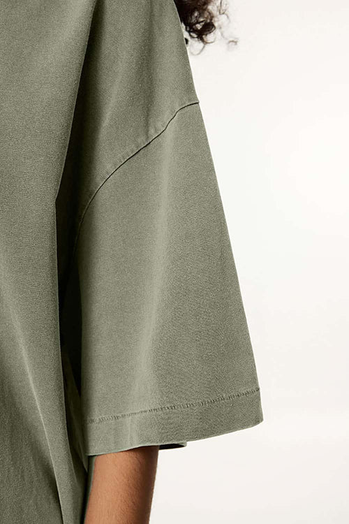 Reverse Seam Washed Tee - Grayish Green
