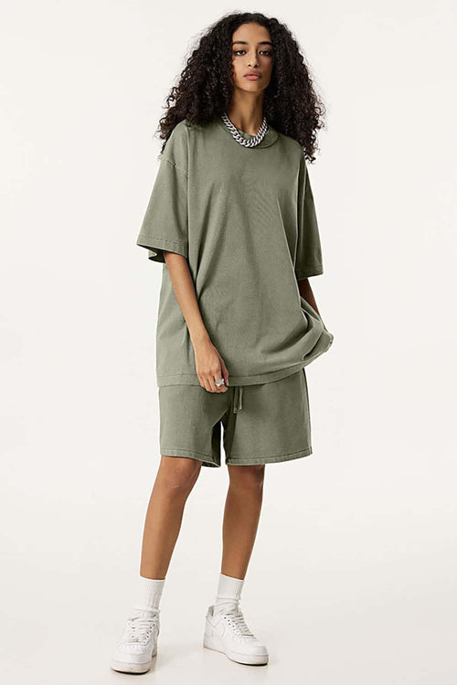 Reverse Seam Washed Tee - Grayish Green