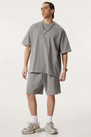 Reverse Seam Washed Tee - Medium Gray