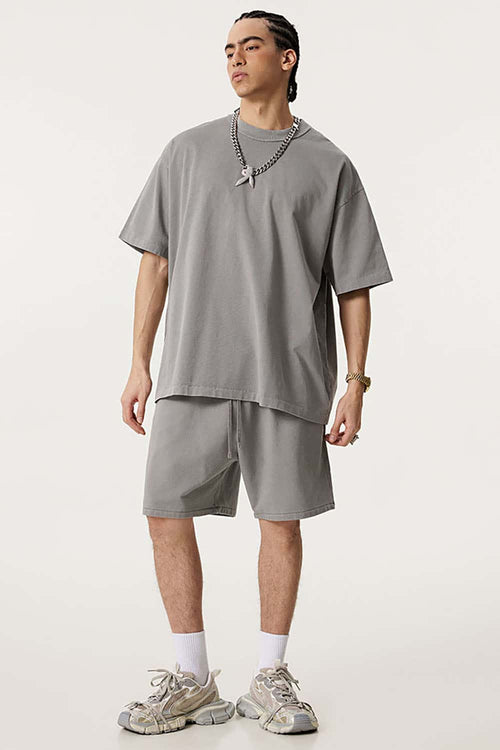 Reverse Seam Washed Tee - Medium Gray