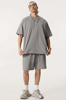 Reverse Seam Washed Tee - Medium Gray