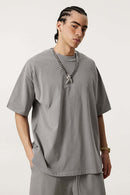 Reverse Seam Washed Tee - Medium Gray