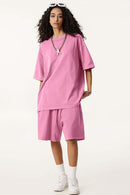Reverse Seam Washed Tee - Rose Pink