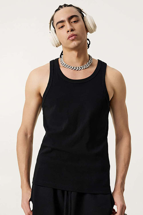 Men's Lightweight Athletic Muscle Tank - Black