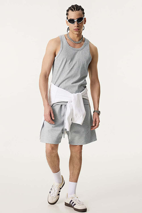 Men's Lightweight Athletic Muscle Tank - Flower Gray