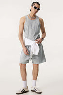 Men's Lightweight Athletic Muscle Tank - Flower Gray