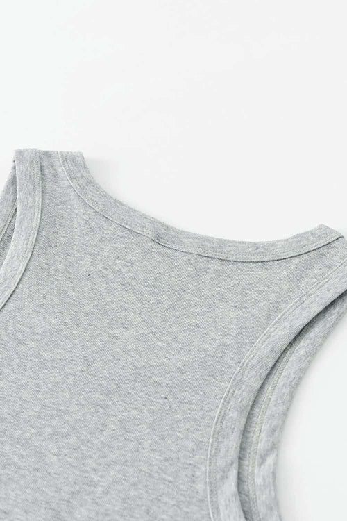 Men's Lightweight Athletic Muscle Tank - Flower Gray