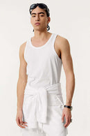 Men's Lightweight Athletic Muscle Tank - White