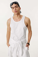 Men's Lightweight Athletic Muscle Tank - White